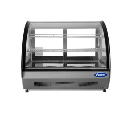 Atosa CRDC-35 27-3/5" Countertop Curved Glass Refrigerated Display Case