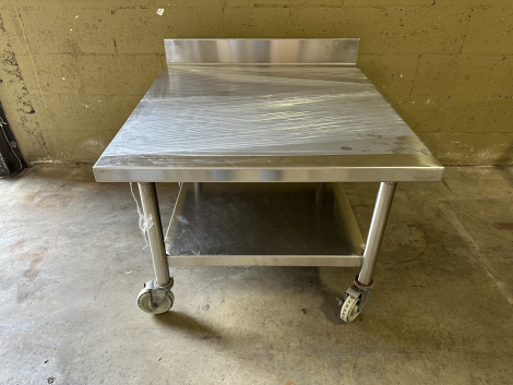 All Stainless Steel Equipment Stand on Casters 32"W x 36"D x 24"H