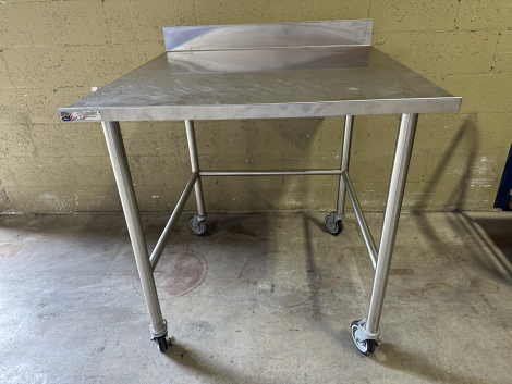 All Stainless Steel Bakery Equipment Stand on Casters 36"W x 36"D x 38.5"H