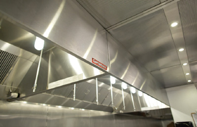 New Commercial Kitchen Stainless Steel Grease & Vapor Hood Systems