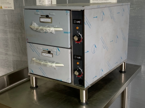 Lauro Equipment ENDWS-2-1 Stainless Steel Slimline Warmer Drawer 2-Drawer