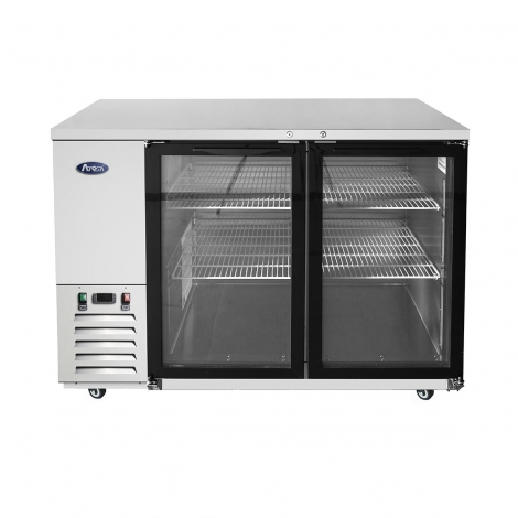 Atosa MBB59G-GR 57-4/5" 2 Door Glass Back Bar Cooler