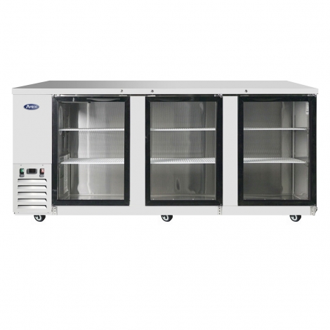 Atosa MBB90G-GR 89-3/10" 3 Door Glass Back Bar Cooler