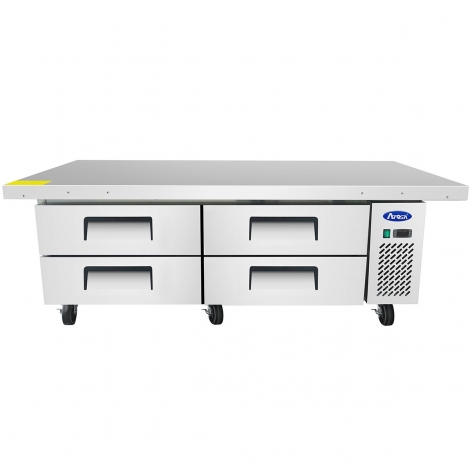 Atosa MGF8454GR 76" Extended Top Four Drawer Refrigerated Chef Base / Equipment Stand