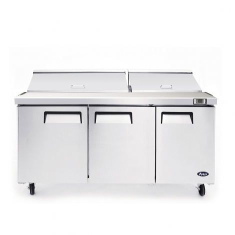 Atosa MSF8308GR 72-7/10" 3 Door Mega Top Sandwich / Salad Prep Table 