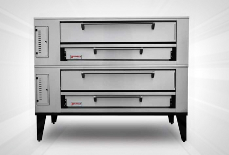 Marsal & Sons SD-866 Stacked SD 8 Pie Series Double Pizza Oven Deck Type Gas (16) 18" Pie Capacity