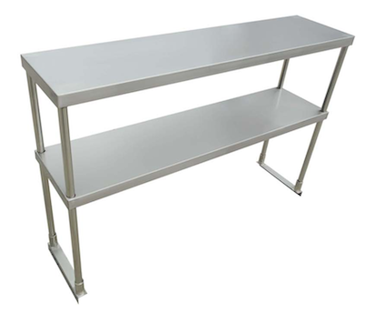 US Stainless USDOS-1260-416 12"x60" Stainless Steel Double Overshelf