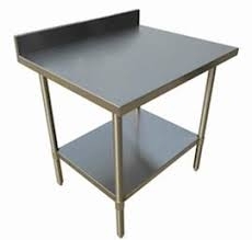 US Stainless USWTS-3015-2R-416 30"x15" All Stainless Steel Work Table 16 Gauge Top