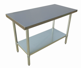 US Stainless USWTS-2430-416 24"x30" All Stainless Steel Work Table 16 Gauge Top