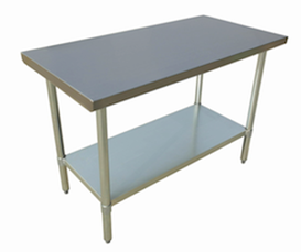 US Stainless USWTS-2448-416 24"x48" All Stainless Steel Work Table 16 Gauge Top