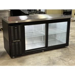 Continental Refrigerator BBC69-SGD 69" 2dr. Slide Glass Refrigerated Back Bar Cooler 