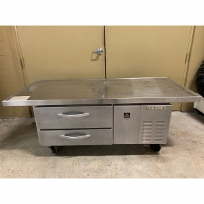 Beverage Air WTRCS52-1-72 72" Two Drawer Worktop Cook Stand Refrigerated Chef Base on Casters