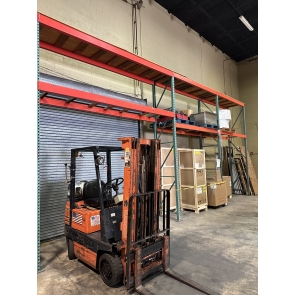 26.25’L Pallet Racking (3) Openings Including (2) 16'Hx42"D Uprights, (2) 15'Hx42"D Uprights & (12) 105" Beams 