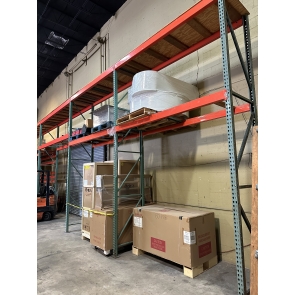 26.25’L Pallet Racking (3) Openings Including (4) 16'Hx42"D Uprights & (12) 105" Beams 
