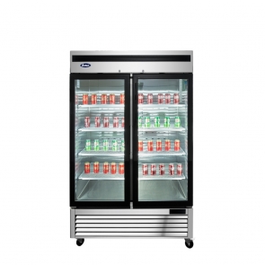 Atosa MCF8703ES 54-2/5" 2 Door Glass Reach-In Freezer