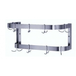 US Stainless USSW-60 60" Stainless Steel Double Wall Mount Pot Rack