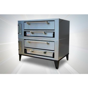 Marsal & Sons SD-660 Stacked SD 6 Pie Series Double Pizza Oven Deck Type Gas (12) 18" Pie Capacity