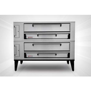 Marsal & Sons SD-866 Stacked SD 8 Pie Series Double Pizza Oven Deck Type Gas (16) 18" Pie Capacity