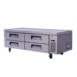 US Refrigeration USCB-72-76 76" Extended Top Four Drawer Refrigerated Chef Base / Equipment Stand