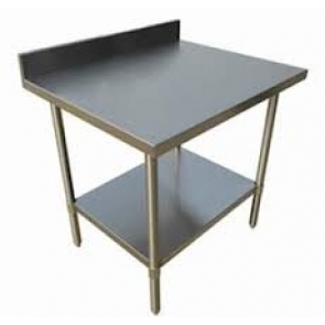 US Stainless USWTS-3015-2R-416 30"x15" All Stainless Steel Work Table 16 Gauge Top